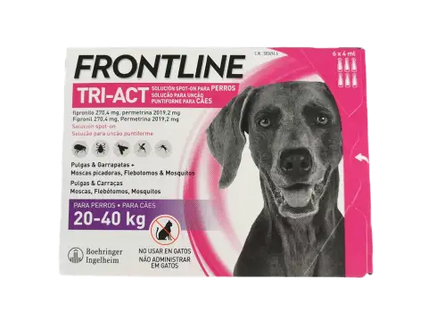 FRONTLINE TRI-ACT 20-40 KG (L)  6 PIPETAS