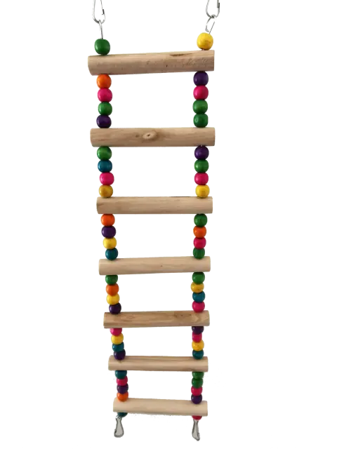 JUGUETE INTERACTIVO ESCALERA PASARELA MADERA COLORES 10x46 CM