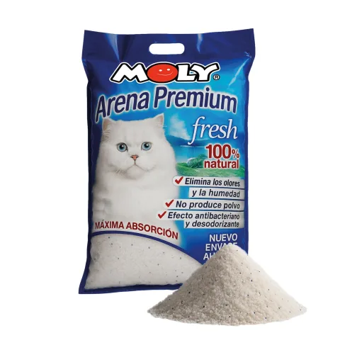 Moly Premium Silica Cat Litter 17.9 L (7.5 kg) | Maximum Absorption and Odor Control