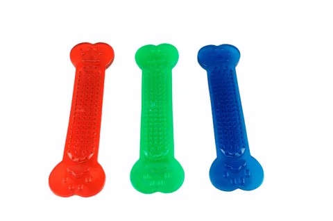 Mordedor hueso vinilo grande 18 cm para perros