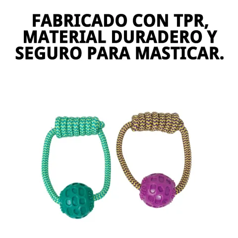 Perro jugando con mordedor TPR redondo Dior Pet Moly