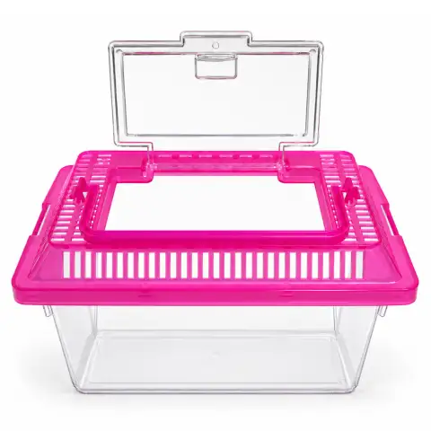 PECERA PLASTICO PEQUEÑA 18X11X14 CM