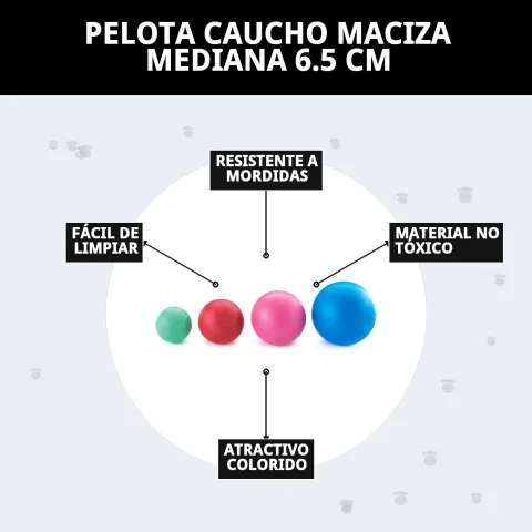 Pelota resistente para juegos y ejercicio canino