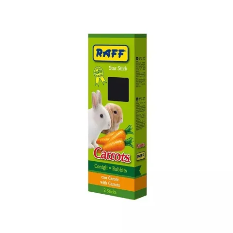 Raff Star Stick Carrots Conigli 112 g – Barritas Premium con Zanahoria para Conejos