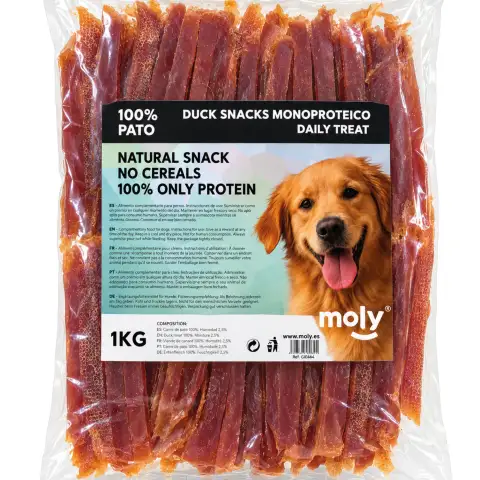 SNACK A GRANEL FILETES DE PATO MONOPROTEÍCO 1 KG