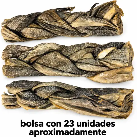 SNACK PIEL DE BACALAO NATURAL 100% RICO EN OMEGA 3 Y OMEGA 6-800 GR