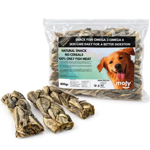 SNACK PIEL DE BACALAO NATURAL 100% RICO EN OMEGA 3 Y OMEGA 6-800 GR