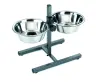 COMEDERO DOBLE REGULABLE 25cm 2 X 2,6 l