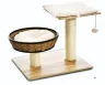 RASCADOR MIMBRE Y MADERA MOD.TOKYO CON DESCANSO 48x39x51cm
